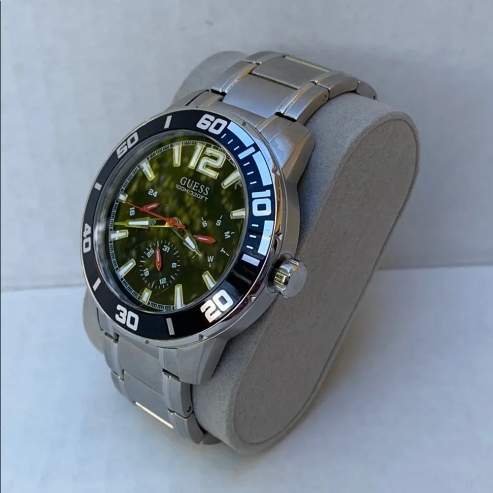 GUESS Quartz Watch Silver Stainless Steel Strap,